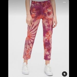 NWT Gap High Rise Tie Dye Cheeky Straight Jeans w/ Secret Smoothing Pockets